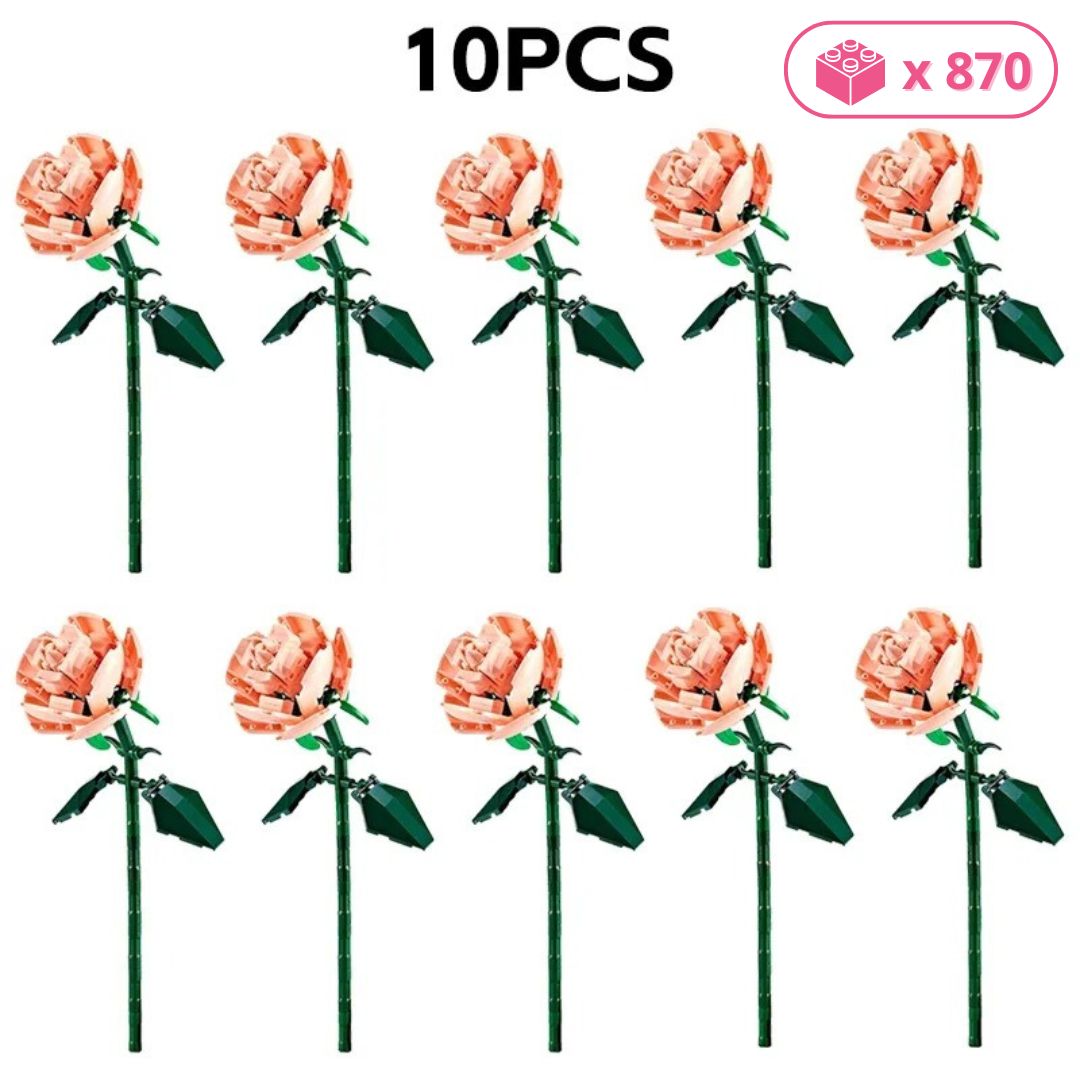 Le bouquet de roses roses